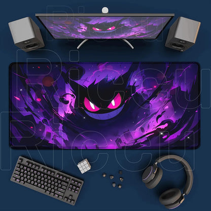 2026 New P-pokemon Gengar Wallpaper Cool Mouse Pad Gaming Large Anime Desk Keyboard Mats Non-slip Rubber Speed E-sports Mousepad