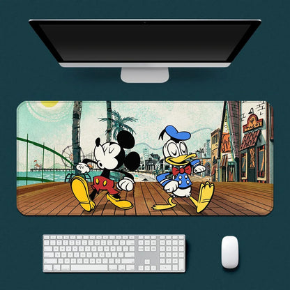 Cute Cartoon Mickey Minnie Mousepad HD Printing Computer Gamers Locking Edge Non-slip Mouse Pad XXL90x40cm Keyboard PC Desk Pad