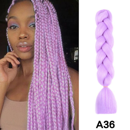 Jumbo Braiding Hair Synthetic Crochet Braids Hair Knotless Braids For Box Braids Senegales Tribal Braids Yaki Hair Extensions