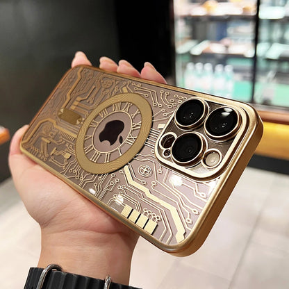 Luxury Transparent For Magsafe Magnetic Case For iPhone 15 14 13 12 11 16 Pro Max Wireless Charging Cover 16 15 Plus Accessories