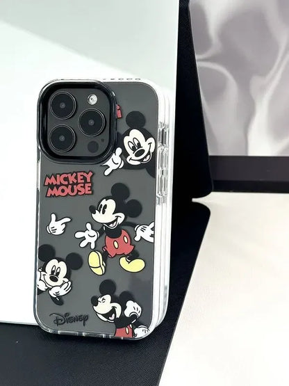 Mickeyy Minniee Mouse Donald Duck Happy Phone Case For iPhone 14 12 13 11 15 Pro Max XR XS MAX 7 8 PLUS MINI Cartoon Cover