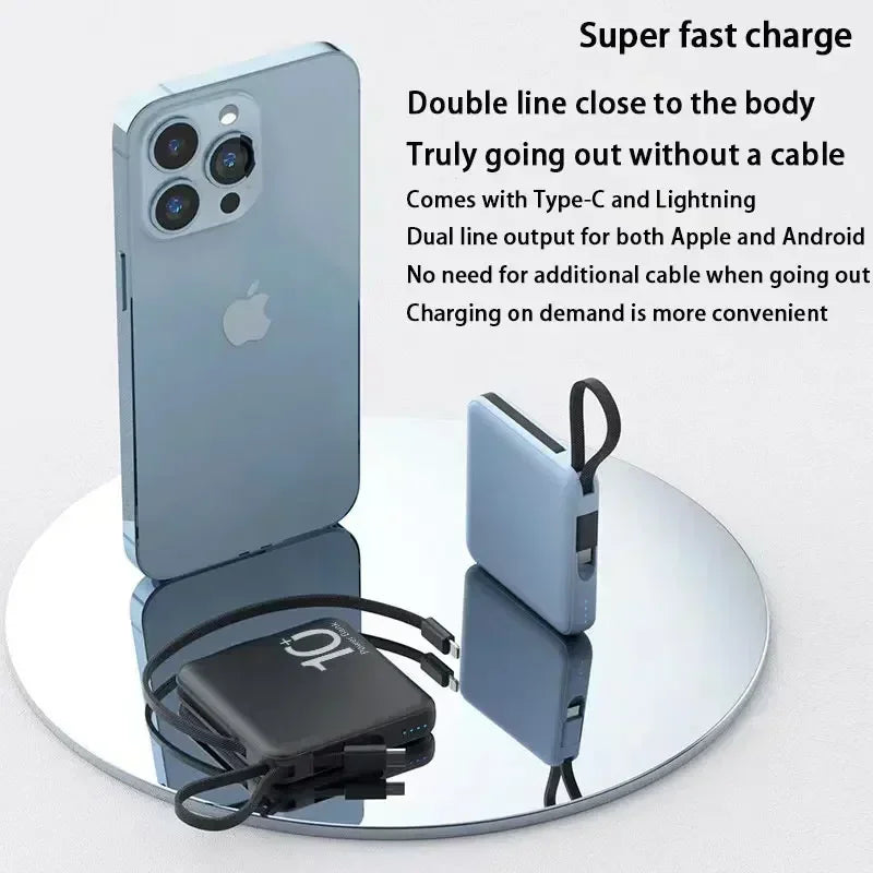 50000mAh Power Bank Mini Super Fast Chargr Portable External Battery Pack Powerbank Spare Batteries for iPhone 14 Samsung Xiaomi