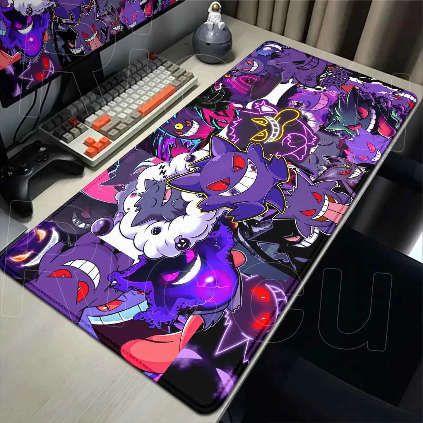 2026 New P-pokemon Gengar Wallpaper Cool Mouse Pad Gaming Large Anime Desk Keyboard Mats Non-slip Rubber Speed E-sports Mousepad