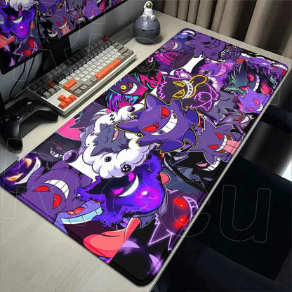 2026 New P-pokemon Gengar Wallpaper Cool Mouse Pad Gaming Large Anime Desk Keyboard Mats Non-slip Rubber Speed E-sports Mousepad