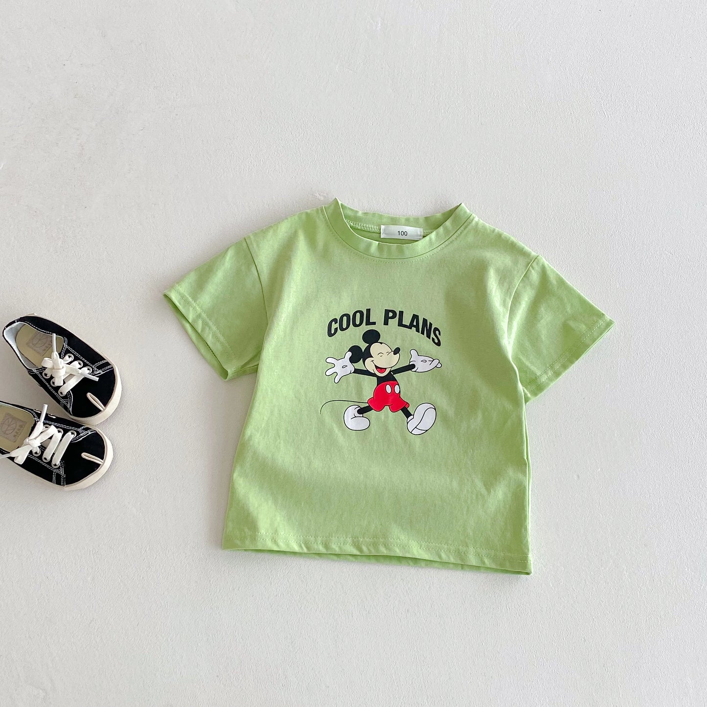 Fashion Casual T-shirt Children's Clothing Printed Cartoon Kids Short Sleeve Tops Tees Boutique Boys Girls Clothes O-neck Tshirt