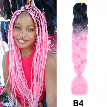 Jumbo Braiding Hair Synthetic Crochet Braids Hair Knotless Braids For Box Braids Senegales Tribal Braids Yaki Hair Extensions