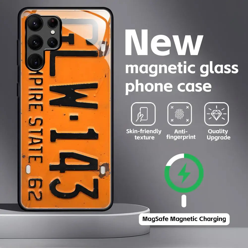 License Plate Magnetic Case for Samsung Galaxy
