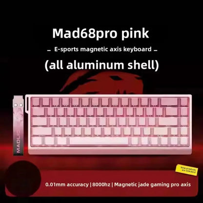 MADLIONS MAD 60/68HE Gaming Magnetic Switch Keyboard 61/68 Key Web Drive 8K Wired Custom Return RT Adjustable Keystroke Hot Swap