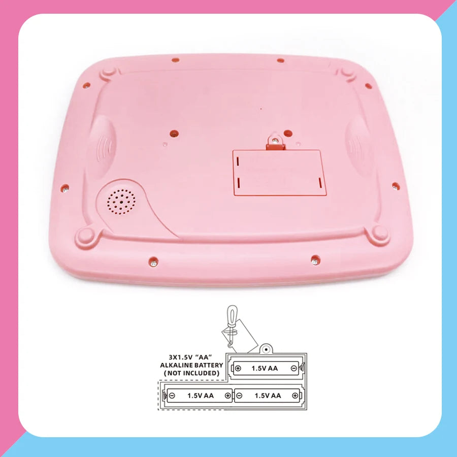 English Alphabet Study Machine for Toddler with Math Letter Music Children's Educational Books Computer Toys for Baby Boys Girls