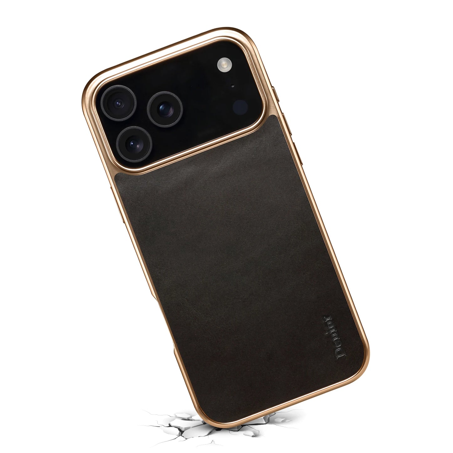 Luxury Oil Wax Cowhide Leather Case for iPhone 16 Pro Max 17 Air 15 Plus 14 Pro 13 12 Lens Electroplating Protective Phone Cover