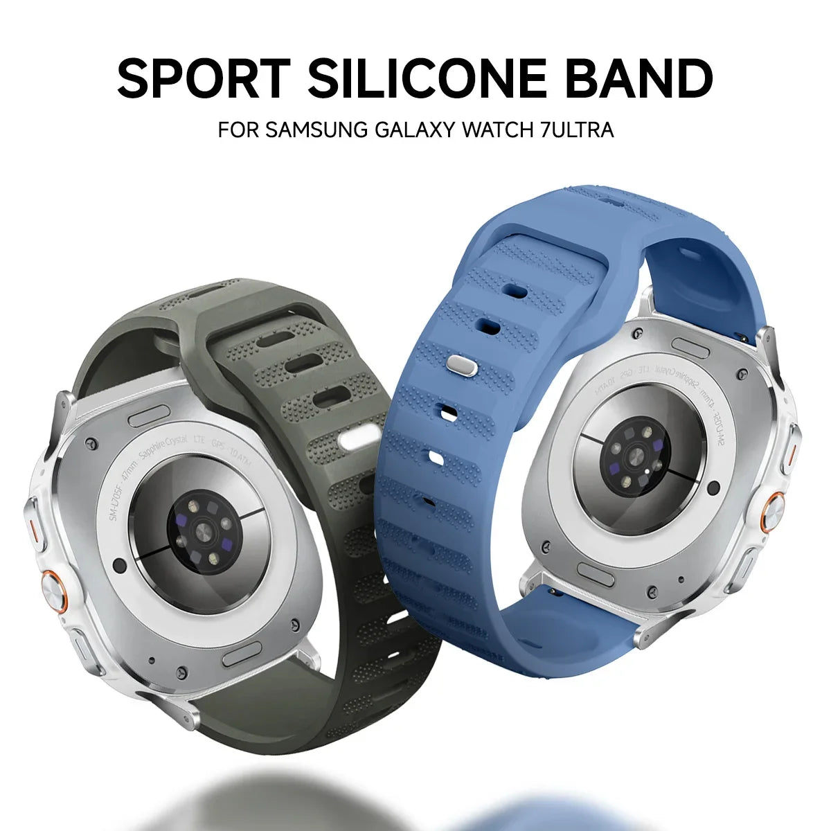 Silicone Strap for Samsung Galaxy Watch Ultra 47mm Quick Fit Sport Breathe Bracelet for Galaxy Watch 7Ultra 47mm Smartwatch Band