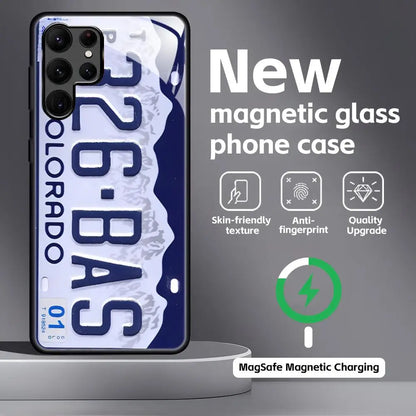 License Plate Magnetic Case for Samsung Galaxy