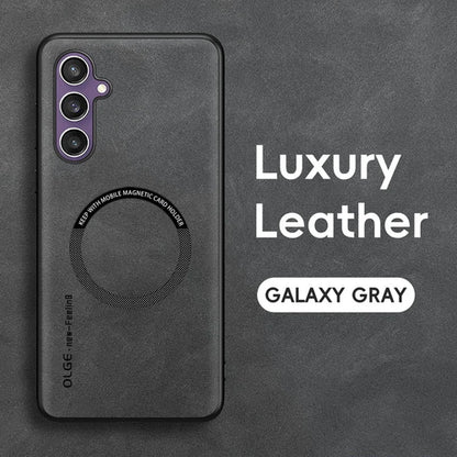 Magnetic For Magsafe Leather Case For Samsung Galaxy S24 S23 S22 Ultra