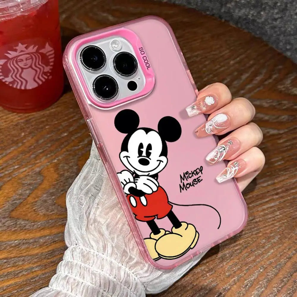 Mickeyy Minniee Mouses Happy Phone Case For iPhone 15 14 13 12 11 Pro Max 78 Plus XR XS MAX MINI Y2K Cute Back Cover