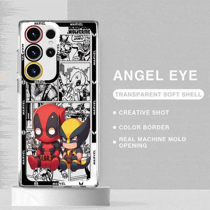 Deadpooll Wolverinee Clear Phone Case for Samsung Galaxy S24 Ultra S23 S22 S21 10 Plus S20 FE Note 20Ultra Cover
