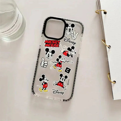 Mickey Minnie Mouse Full Screen Phone Case For iPhone 14 12 13 11 15 Pro Max XR XS MAX 7 8 Plus Mini Y2K Cartoon Cover