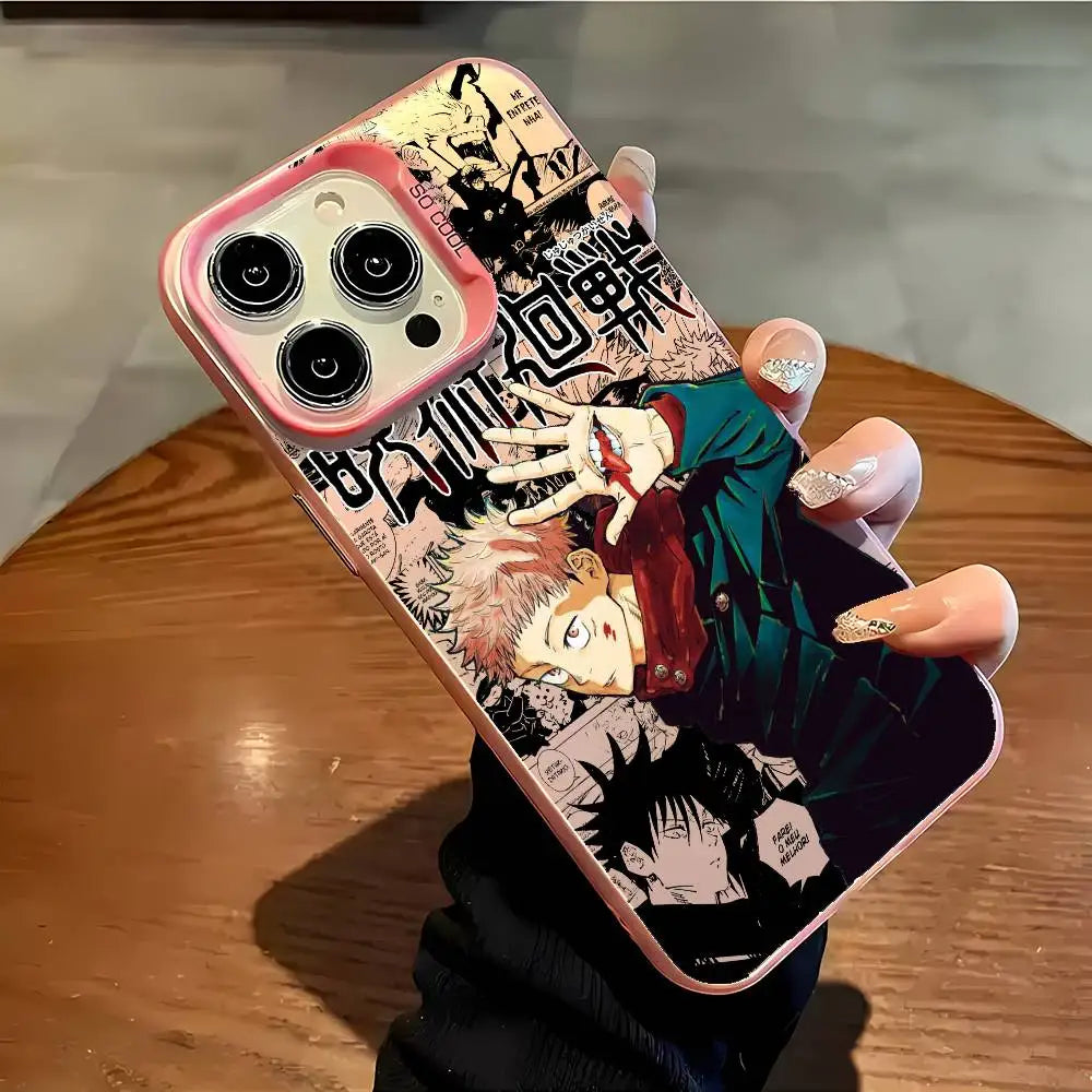 Yuji’s Aura Shield: Multicolor Laser Shockproof Case for iPhone