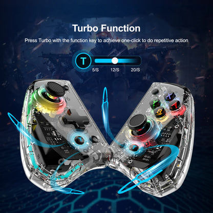 LinYuvo KS41 流星灯无线 Joycons 控制器，适用于 Switch/OLED，具有可编程/运动控制/双振动/涡轮功能