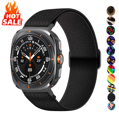 Scrunchie Strap For Samsung Galaxy Watch Ultra 47mm 47 accessories Sport Elastic Nylon bracelet correa Galaxy watch Ultra 7 band