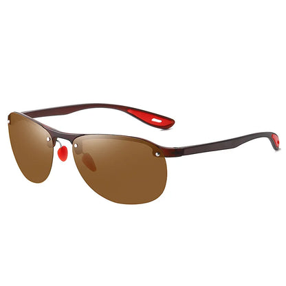 AORON New Polarized Sunglasses Men's Fashion Sunglasses Half Frame Driving TR Women's Night Vision Goggles