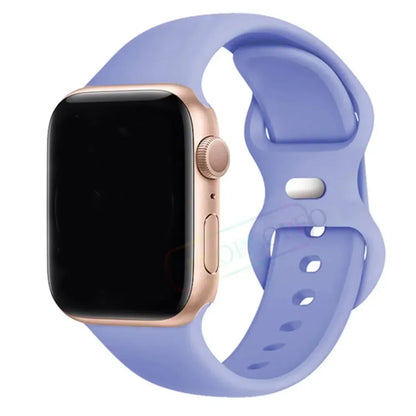 Silicone Strap For Apple Watch Band 40mm 44mm 45mm 42-38-41mm original 1:1 bracelet iwatch series 8 7 se 3 4 5 6 9 ultra 2 49mm