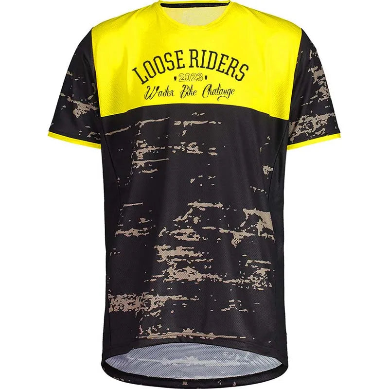Loose Rider-Cycling Sweatshirt for Men, Short Sleeve, Enduro Motocross, BMX, Sweat-Wicking, Wet, New