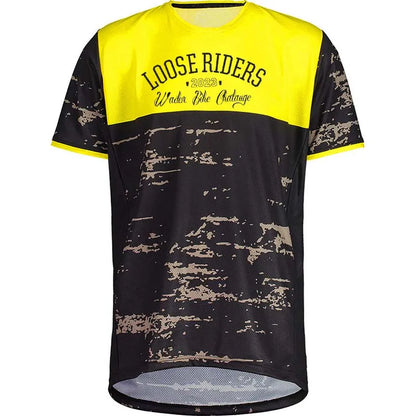 Loose Rider-Cycling Sweatshirt for Men, Short Sleeve, Enduro Motocross, BMX, Sweat-Wicking, Wet, New