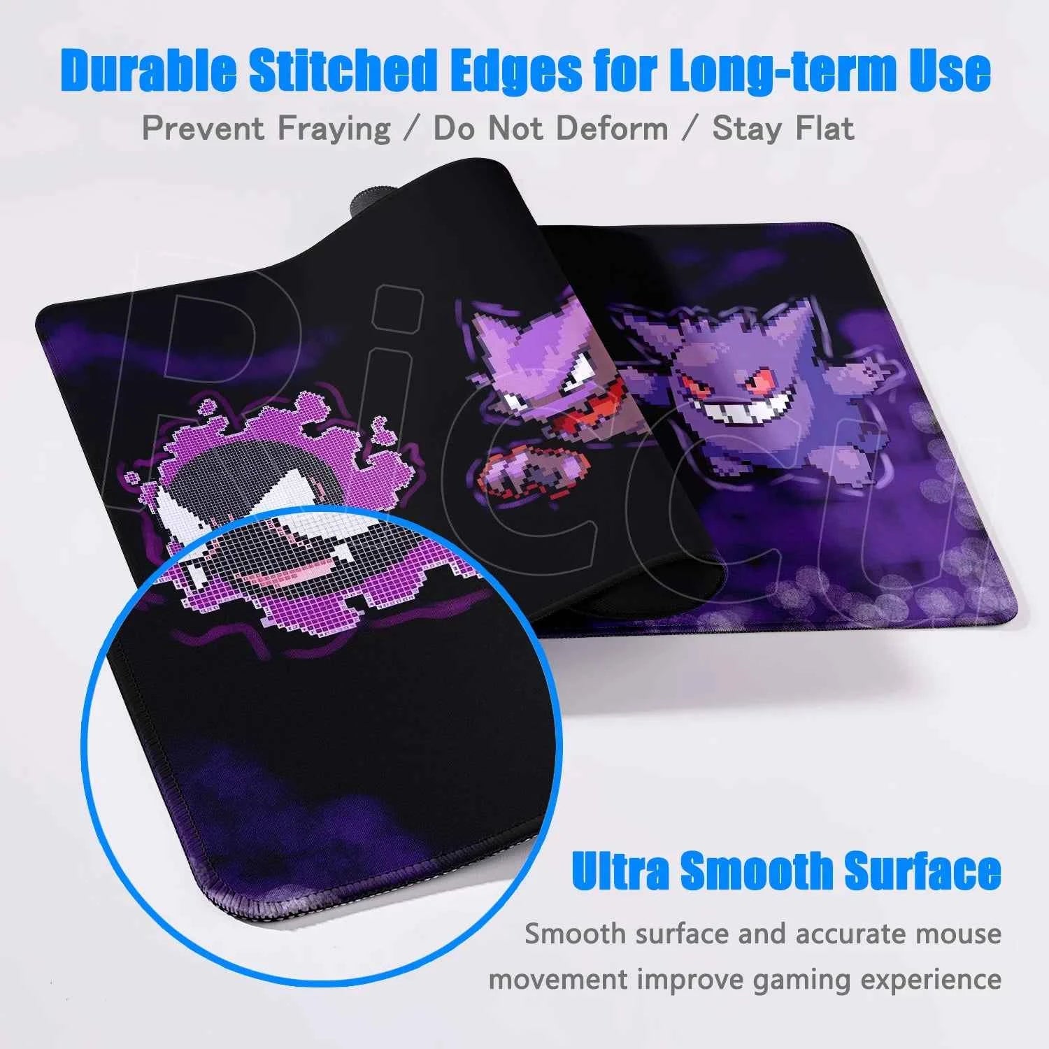 2026 New P-pokemon Gengar Wallpaper Cool Mouse Pad Gaming Large Anime Desk Keyboard Mats Non-slip Rubber Speed E-sports Mousepad