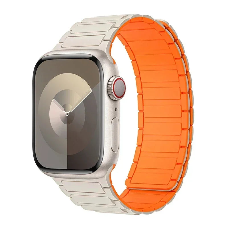 Magnetic Sports Band for Apple Watch Ultra 2 49mm 45mm 44mm 42mm 38 40 41mm Silicone Strap for IWatch Series Ultra 2 9 8 7 6 5 4