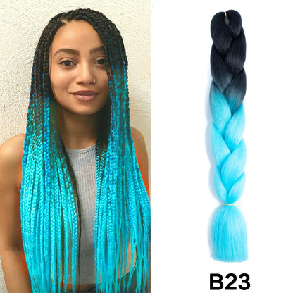 Jumbo Braiding Hair Synthetic Crochet Braids Hair Knotless Braids For Box Braids Senegales Tribal Braids Yaki Hair Extensions