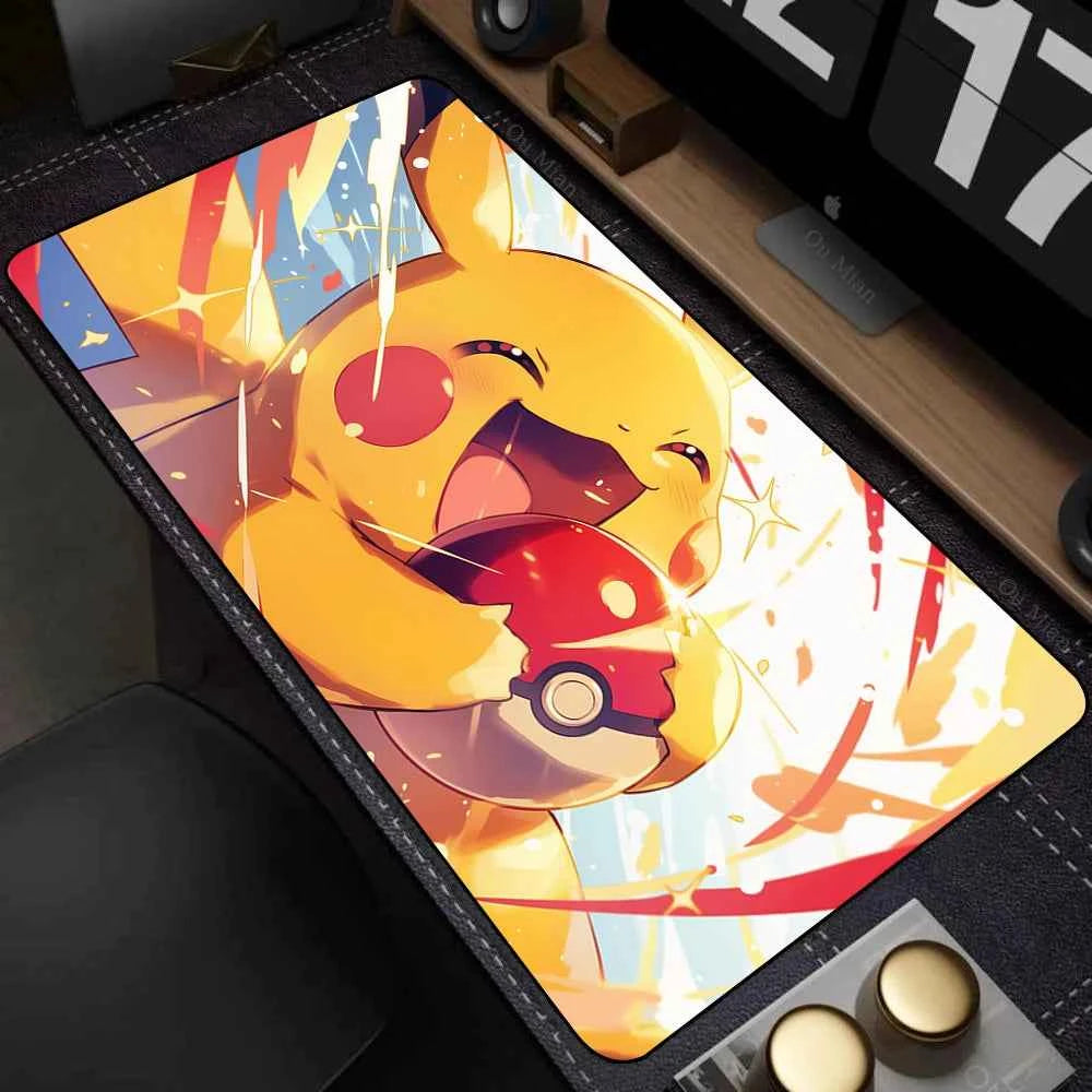 Anime Pokemon Desk Mat Mousepad - Gaming Mouse Pad for Computer Desks Office Accessories Keyboard Gaming Fan Art