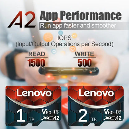 Lenovo Memory Card 1TB 2TB High Speed Micro TF SD Card master copy version 512GB SD Card V60 U3 TF Card For Nintendo Switch Ps4 Ps5 Game