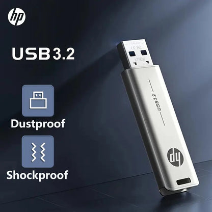 HP USB3.2 Flash Drive High Speed X796W Metal Pendrive 32GB 64GB 128GB 256GB U-disk for Computer Office Mobile Phone