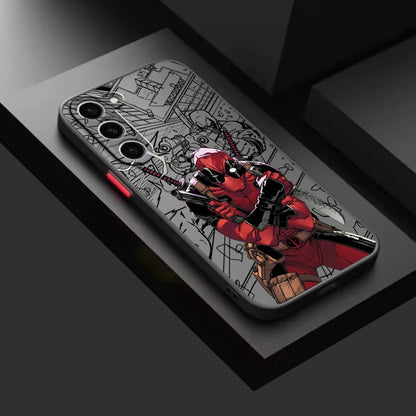 Marvel Hero Frosted Translucent For Samsung Galaxy S24 S23 S22 S21 S20 FE S10 S9 S8 Plus Ultra Pro 5G Funda