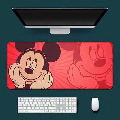 Cute Cartoon Mickey Minnie Mousepad HD Printing Computer Gamers Locking Edge Non-slip Mouse Pad XXL90x40cm Keyboard PC Desk Pad