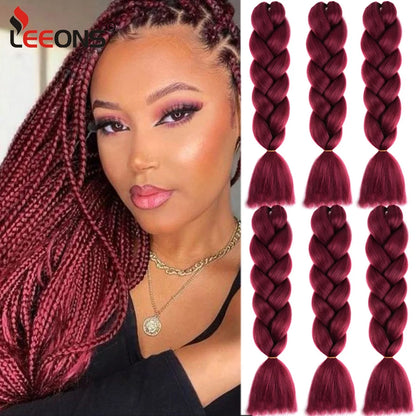 Jumbo Braiding Hair Synthetic Crochet Braids Hair Knotless Braids For Box Braids Senegales Tribal Braids Yaki Hair Extensions