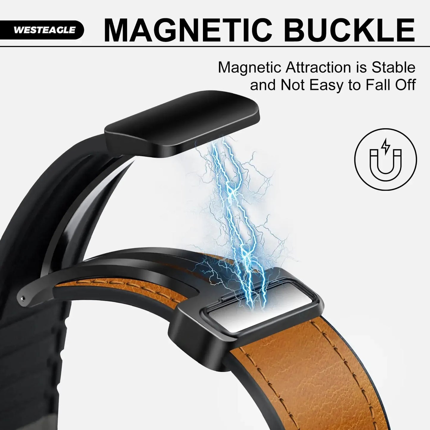 Magnetic for Apple watch ultra 2 band 49mm 44mm 40mm 45mm 41mm Genuine Leather+silicone bracelet iWatch series 9 8 7 6 se strap