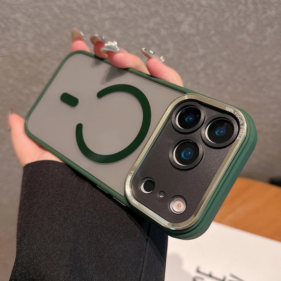 Clear Magnetic Phone Case for iPhone 17 11 12 13 16 Pro Max Air 14 15 16 Plus Magsafe Luxury Wireless Charging Protector Cover