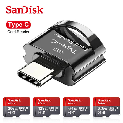 100% Original SanDisk Memory Card 128GB 64GB 32GB A1 Micro SD Card Class 10 UHS-1 TF Flash Card for Samrtphone/PC