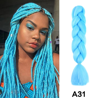 Jumbo Braiding Hair Synthetic Crochet Braids Hair Knotless Braids For Box Braids Senegales Tribal Braids Yaki Hair Extensions