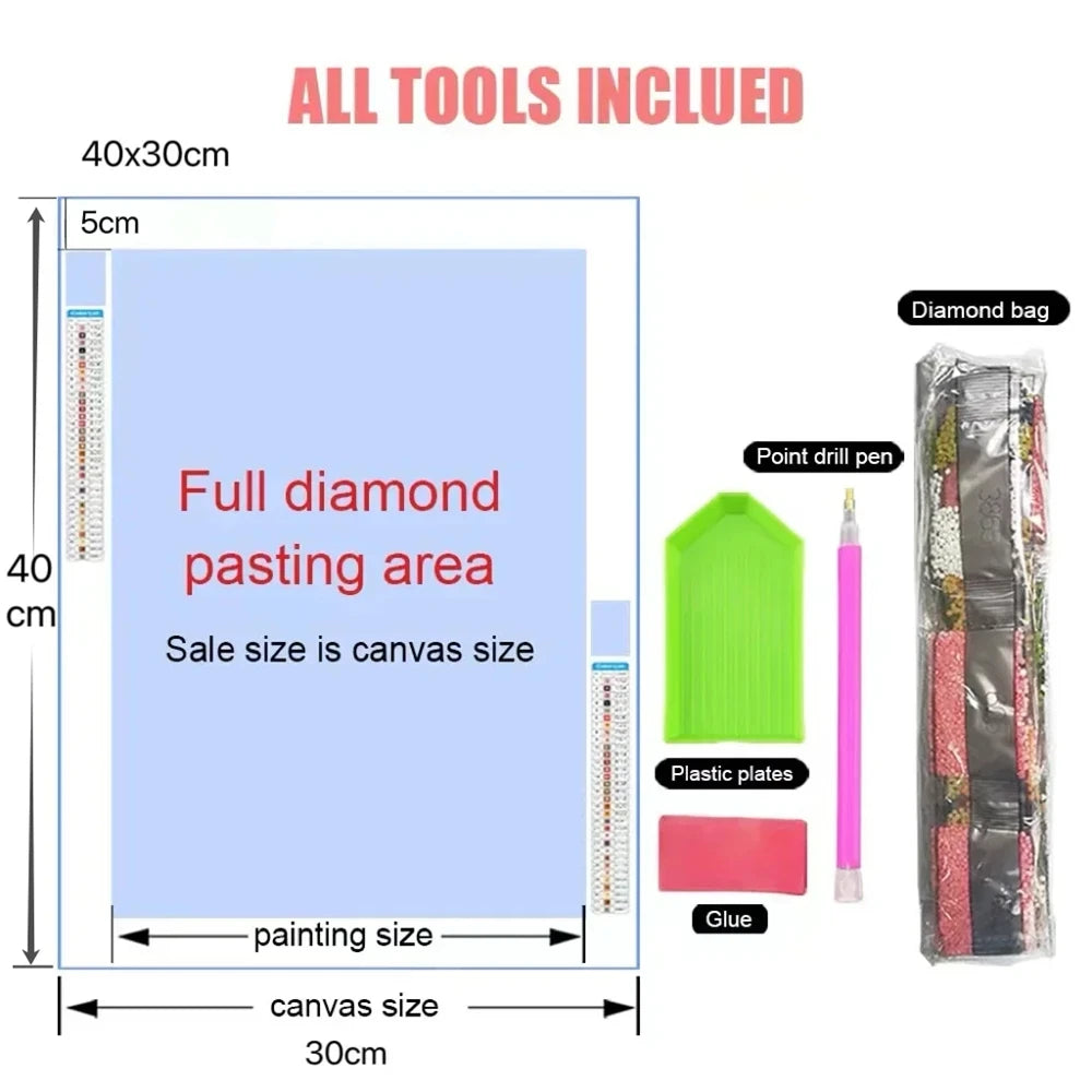 BLEACH DIY Diamond Painting Kurosaki Ichigo Zaraki Kenpachi Poster Hand Diamond Embroidery Home Room Decor Kids DIY