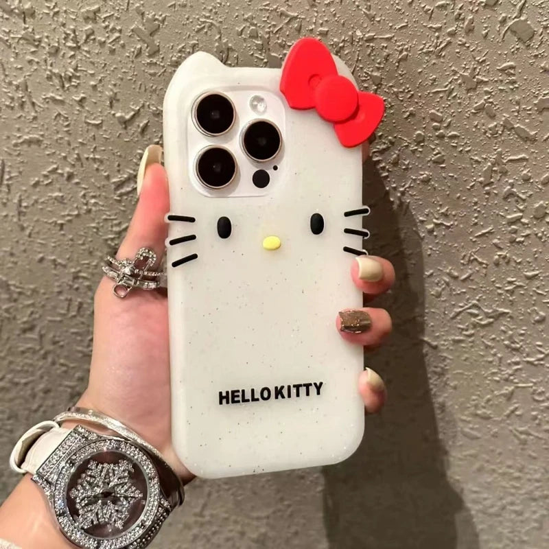 Simple Kitty Cat Silicone Soft Phone Case For iPhone 11 12 13 14 15 16 17 Pro Max