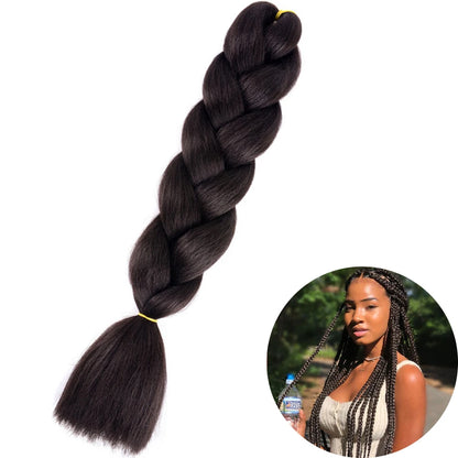 AZQUEEN 24 Inches Jumbo Braiding Hair Synthetic Hair Extensions Afro Ombre Crochet Braid Hair Wholesale For Women