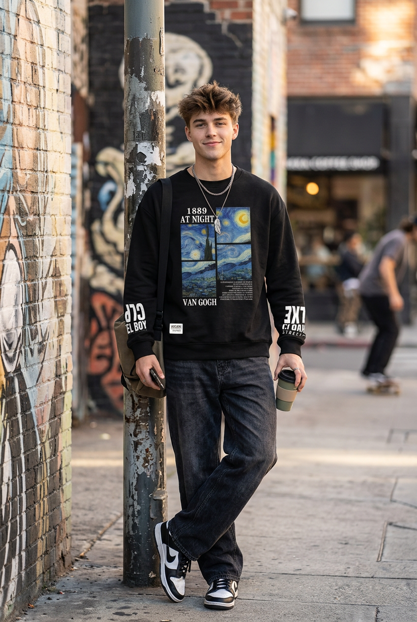 Unleash Your Inner Artist: Van Gogh’s Starry Night Streetwear Tee