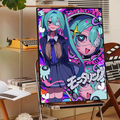 1PC Virtual Idol H-Hatsunes MikU Poster Poster Paper Print Home Living Room Bedroom Entrance Bar Cafe Art Painting Decoration