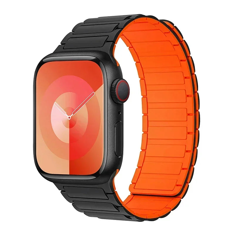 Magnetic Sports Band for Apple Watch Ultra 2 49mm 45mm 44mm 42mm 38 40 41mm Silicone Strap for IWatch Series Ultra 2 9 8 7 6 5 4