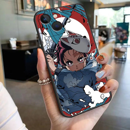 TanjiRo Nezuko Phone Case For Apple 16 iphone 15 14 13 12 11 Pro XS Max Mini X SE 8 7 Plus Case Capa Shell Cover
