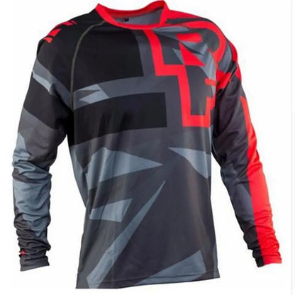 Road sports summer outdoor downhill mountain bike long-sleeved moisture wicking TOP uniform men's cycling shirt