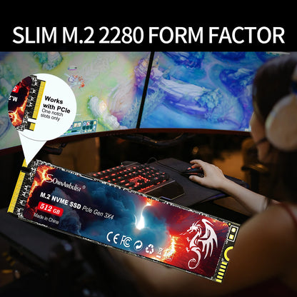 Unidad de estado sólido interna para ordenador portátil y de escritorio M2 SSD NVMe 256GB 512GB 1TB 128GB M.2 NMVe 2280 PCIe 3,0