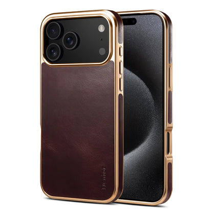 Luxury Oil Wax Cowhide Leather Case for iPhone 16 Pro Max 17 Air 15 Plus 14 Pro 13 12 Lens Electroplating Protective Phone Cover